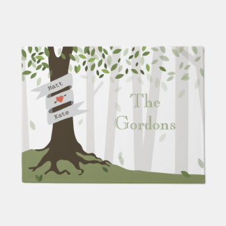 Green Forest Personalized Doormat