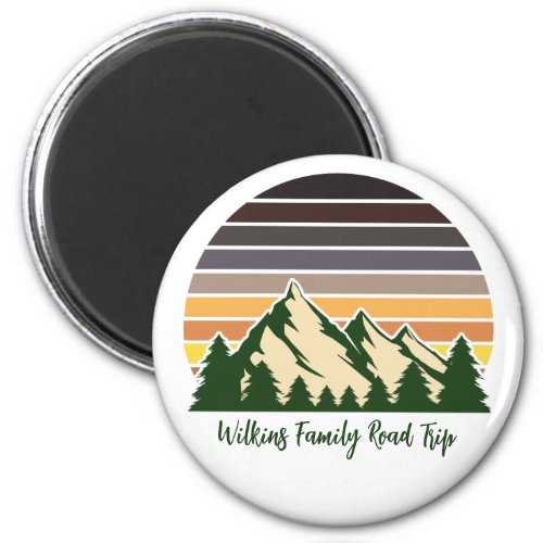 Green Forest Road Trip Cool Custom Keepsake Magnet