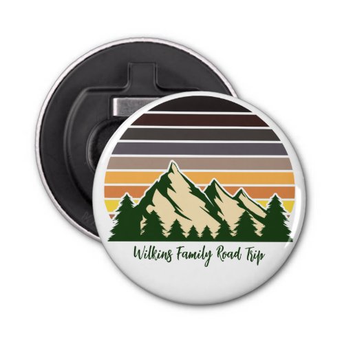 Green Forest Road Trip Cool Customizable Bottle Opener