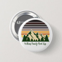 Green Forest Road Trip Cool Customizable Button