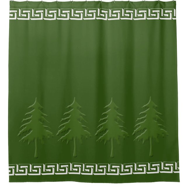 GREEN FOREST SHOWER CURTAIN (Front)