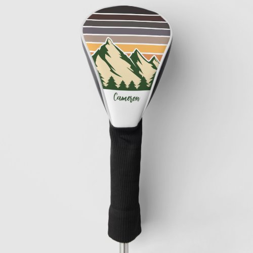 Green Forest Sunset Cool Customizable Golf Head Cover