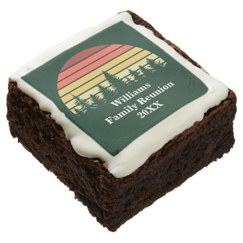 Green Forest Sunset Cute Custom Outdoor Party Brownie