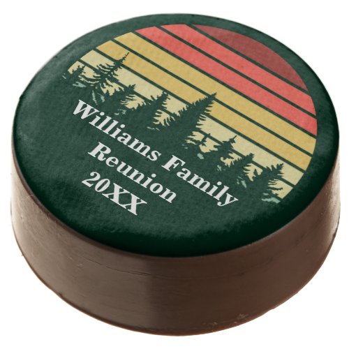 Green Forest Sunset Cute Custom Outdoor Party Chocolate Covered Oreo