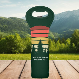 Green Forest Sunset Personalized Gift Wine Bag