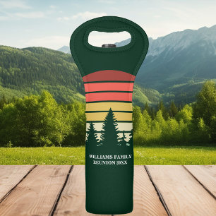 Green Forest Sunset Personalized Gift Wine Bag