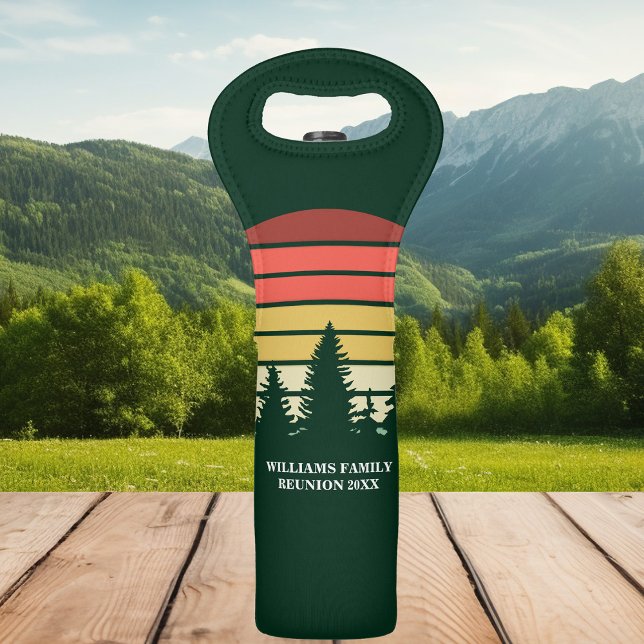Green Forest Sunset Personalized Gift Wine Bag (Creator Uploaded)