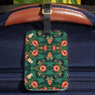 Green Forest Tropical Luggage Tag