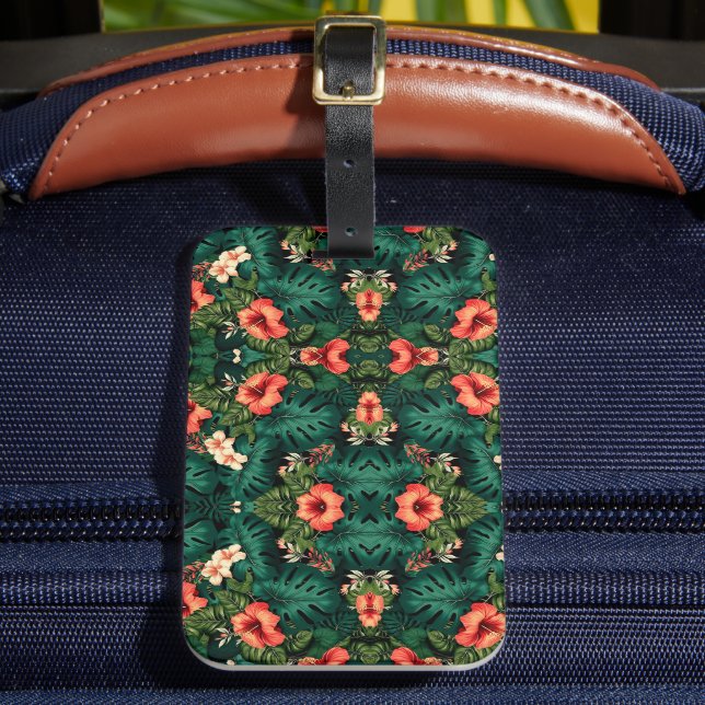 Green Forest Tropical Luggage Tag (Front Insitu 2)