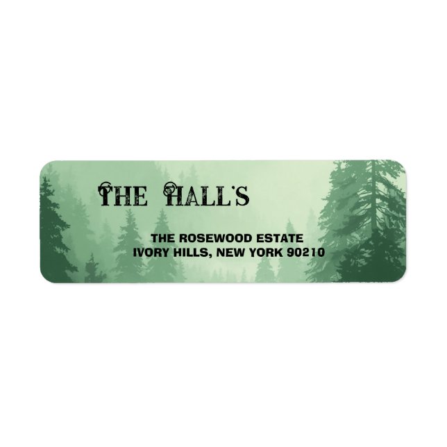 Green Forest Wedding  Label (Front)