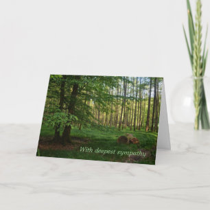 Green forest- With deepest sympathy Card