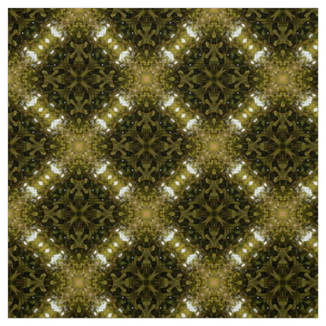 Green Formal Gardens Pattern Fabric (Swatch)