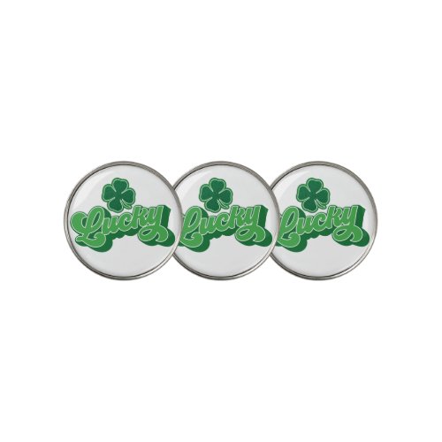 Green Four Leaf Clover Lucky Golf Ball Markers