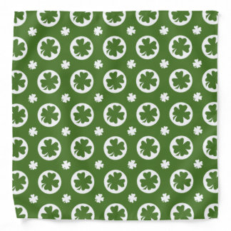 Green Four Leaf Clover Pattern Bandana