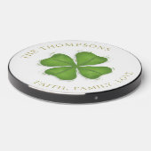 Green Four Leaf Clover Personalized Wireless Charger (Front 2)