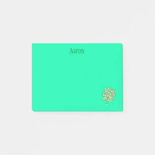 Green Four Leaf Clover Post-it Notes