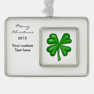 Green Four Leaf Clover Shamrock Ornament