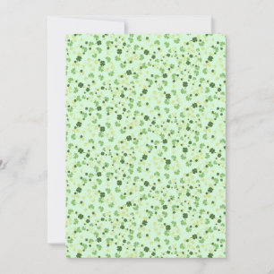 Green Four Leaf Clovers St Patricks Day Invitation