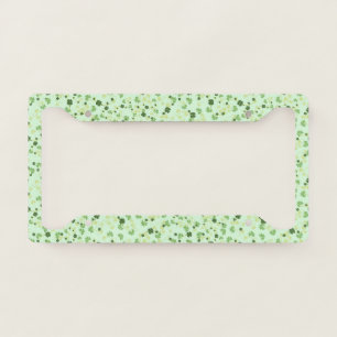 Green Four Leaf Clovers St Patricks Day License Plate Frame