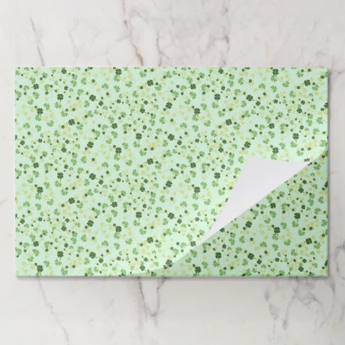 Green Four Leaf Clovers St Patricks Day Paper Pad
