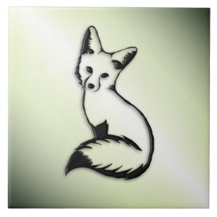 Green Fox Ceramic Tile