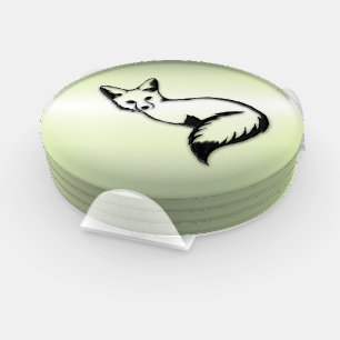 Green Fox Coaster Set