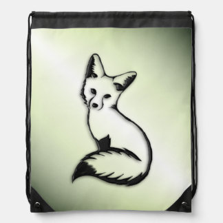 Green Fox   Drawstring Bag