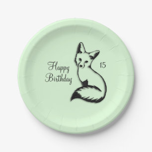 Green Fox   Paper Plates