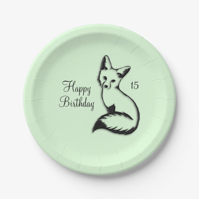 Green Fox   Paper Plates (Front)