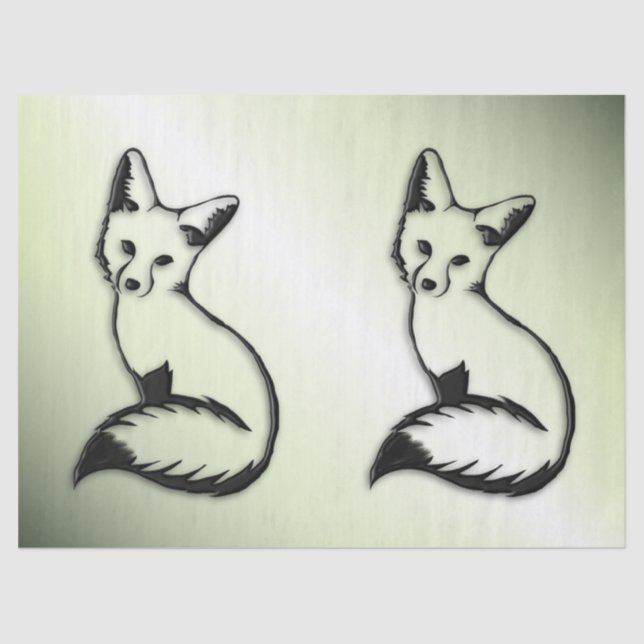 Green Fox   Tissue Paper (Front)