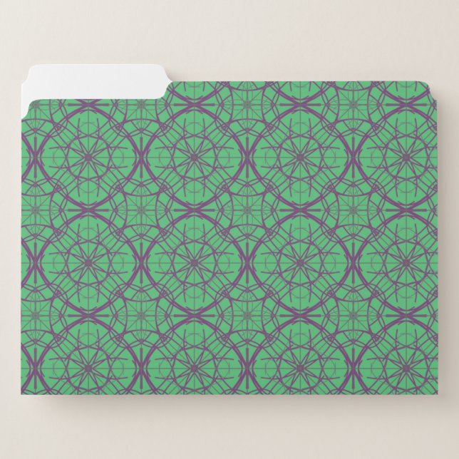 Green Fractal File Folder (Front Left)