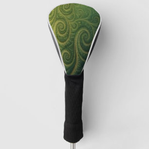 Green Fractal Golf Head Cover