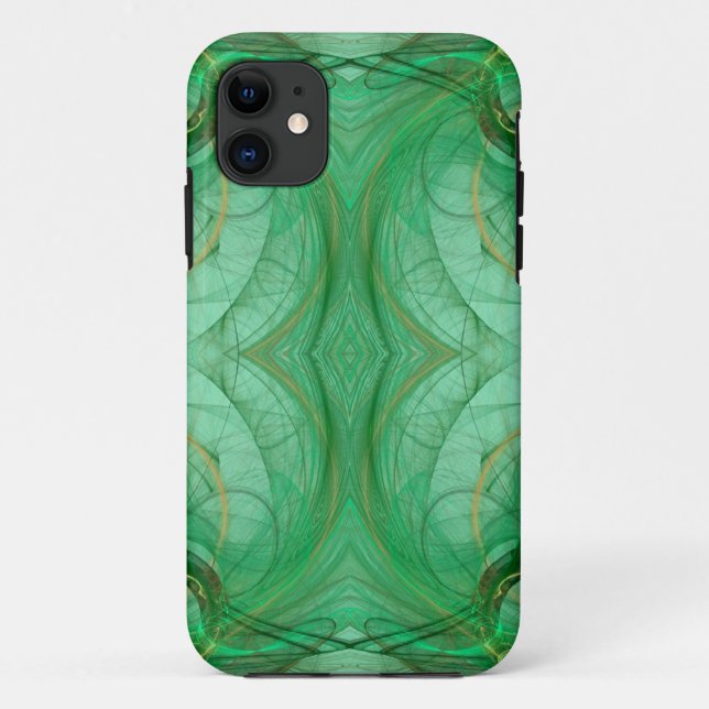 Green Fractal iPhone 5 Case-Mate Barely There Case (Back)