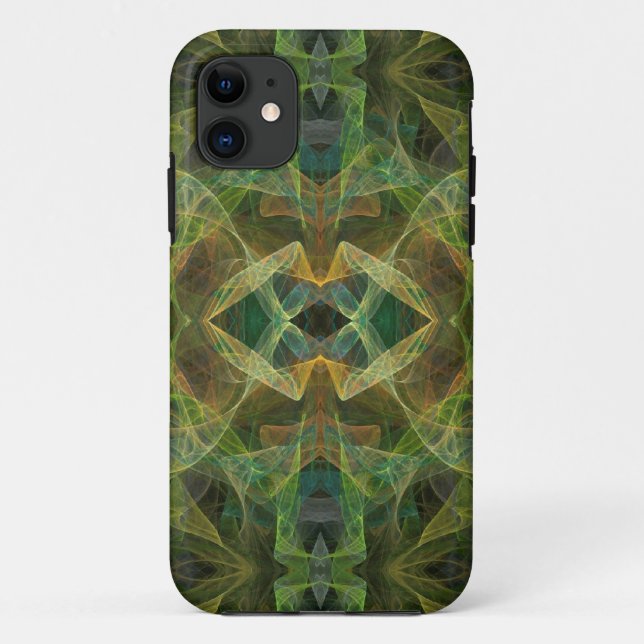 Green Fractal iPhone 5 Case-Mate Barely There Case (Back)