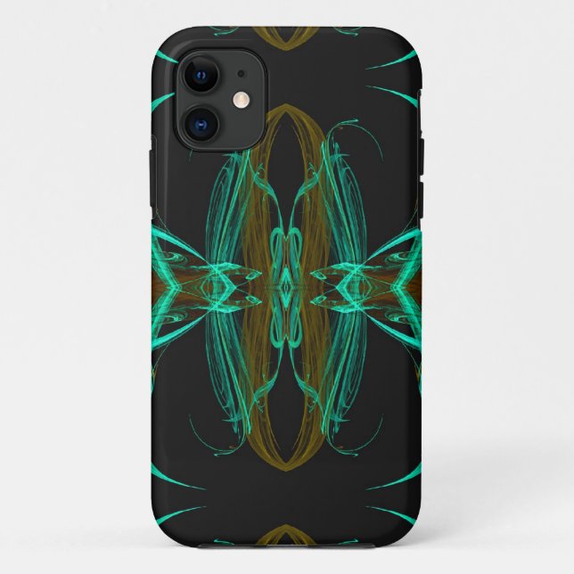 Green Fractal iPhone 5 Case-Mate Barely There Case (Back)