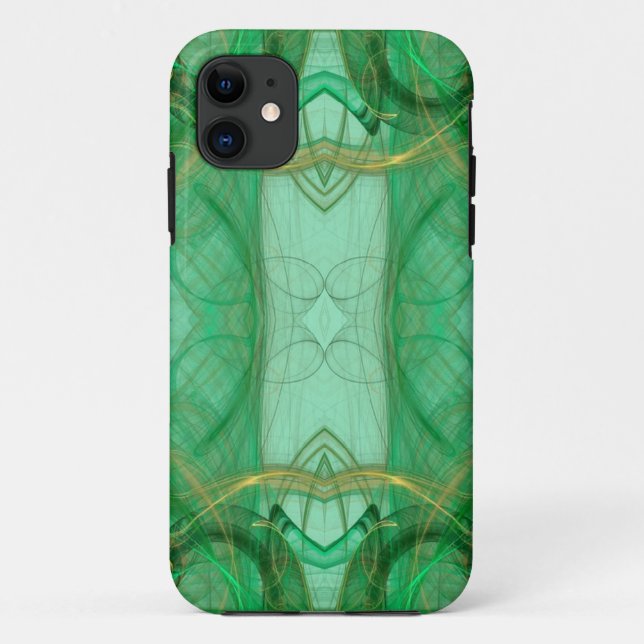 Green Fractal iPhone 5 Custom Case-Mate ID Case (Back)