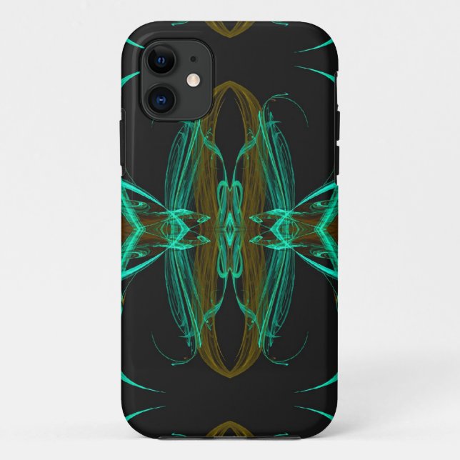 Green Fractal iPhone 5 Custom Case-Mate ID Case (Back)