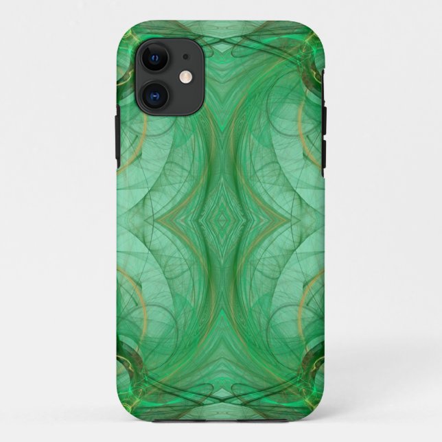 Green Fractal iPhone 5 Custom Case-Mate ID Case (Back)