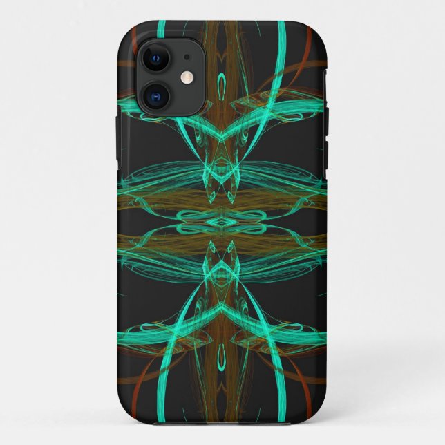 Green Fractal iPhone 5 Custom Case-Mate ID Case (Back)