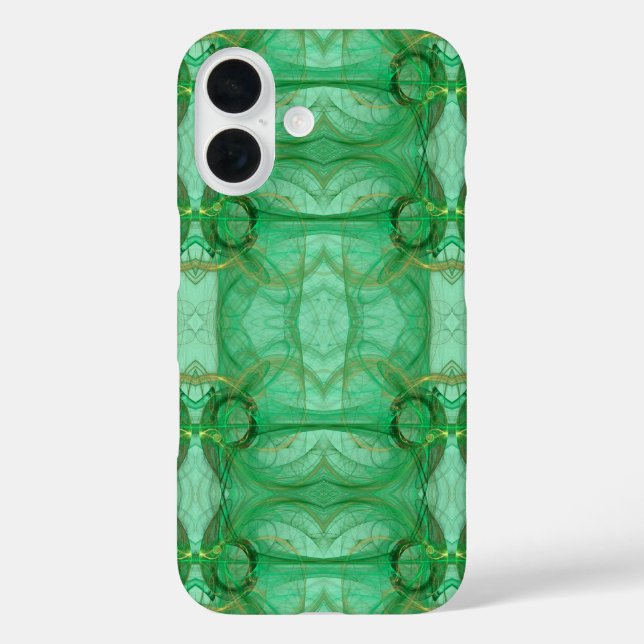 Green Fractal iPhone case (Back)