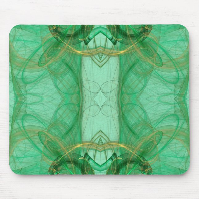 Green Fractal Mousepad (Front)