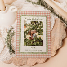 Green Frame Red Cottage Gingham