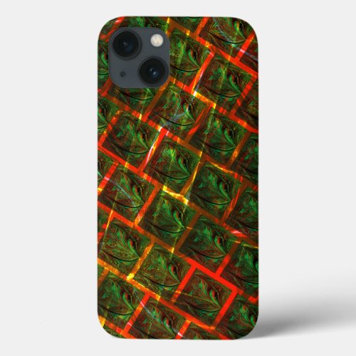 Green framed eyes scratches or red grating iPhone 13 Case