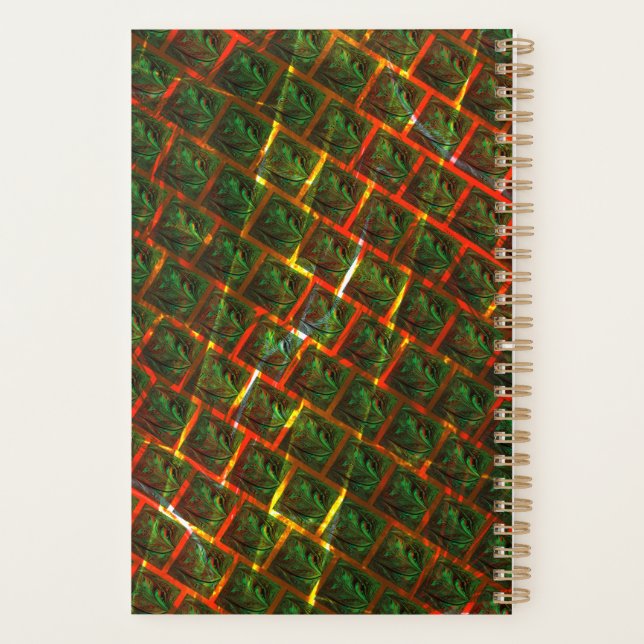 'Green framed eyes', scratches or red grating. Planner (Back)