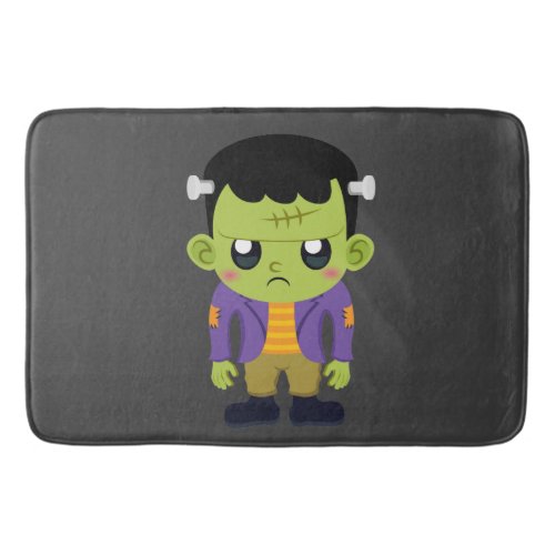 Green Frankenstein Monster Halloween Bath Mat