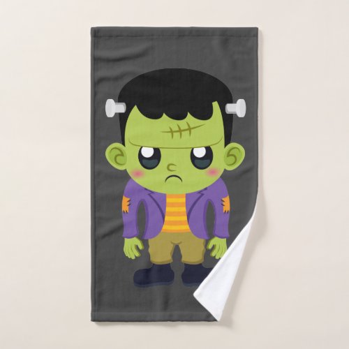 Green Frankenstein Monster Halloween Bath Towel Set