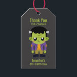 Green Frankenstein Monster Halloween Birthday Gift Gift Tags<br><div class="desc">Halloween birthday or other event with a fun Halloween image featuring a green Frankenstein monster.</div>
