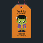 Green Frankenstein Monster Halloween Birthday Gift Tags<br><div class="desc">Halloween birthday or other event with a fun Halloween image featuring a green Frankenstein monster.</div>