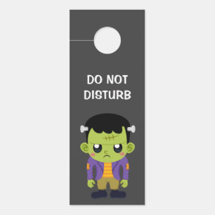 Green Frankenstein Monster Halloween Door Hanger