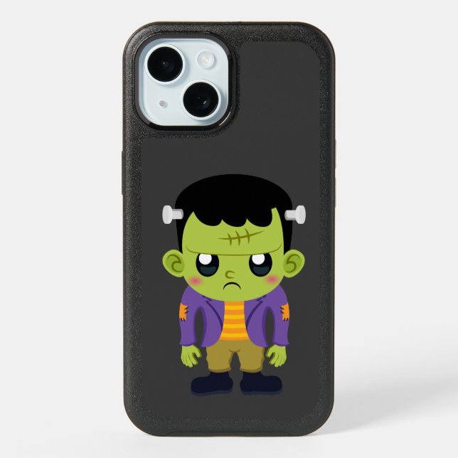 Green Frankenstein Monster Halloween iPhone 15 Case (Back)
